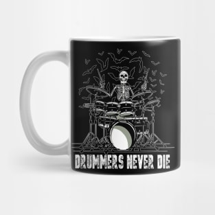 Drummers Never Die Rock n Roll Forever Mug